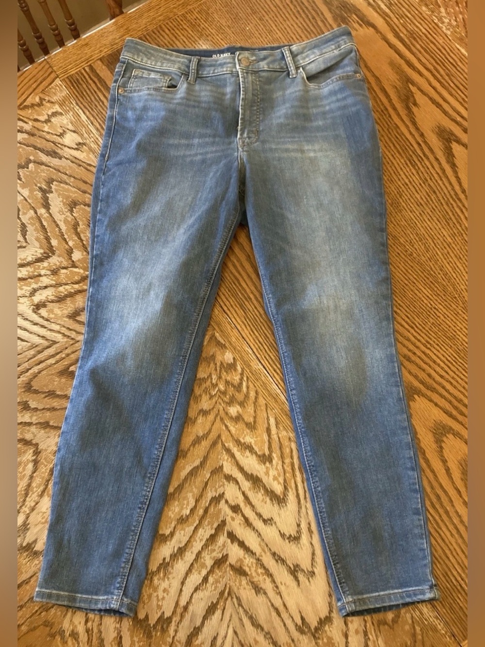 Old Navy Womens Sz 12 Short High Rise Rockstar Super Skinny Blue Jeans NWOT